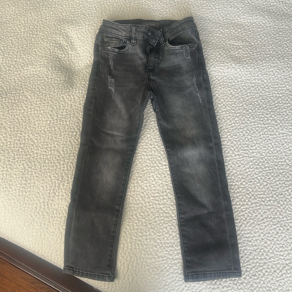 Boys Distressed DL1961 Slim Jeans